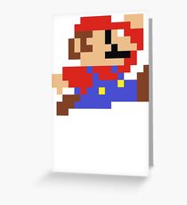 8-Bit Mario Nintendo Jumping Greeting Card