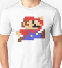 8-Bit Mario Nintendo Springen Slim Fit T-Shirt