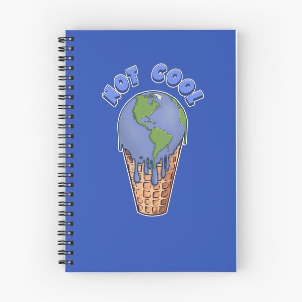 Item preview, NOT COOL- Melting Earth Ice Cream Cone designed and sold by Merch-Tees.