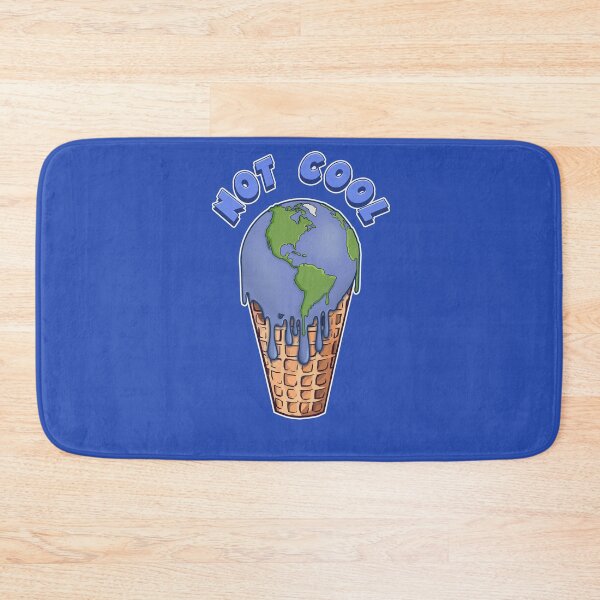 Item preview, NOT COOL- Melting Earth Ice Cream Cone designed and sold by Merch-Tees.