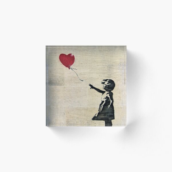 Banksy's Girl with a Red Balloon III Acrylic Block