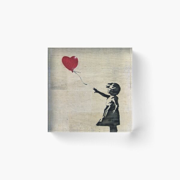 Banksy's Girl with a Red Balloon III Acrylic Block