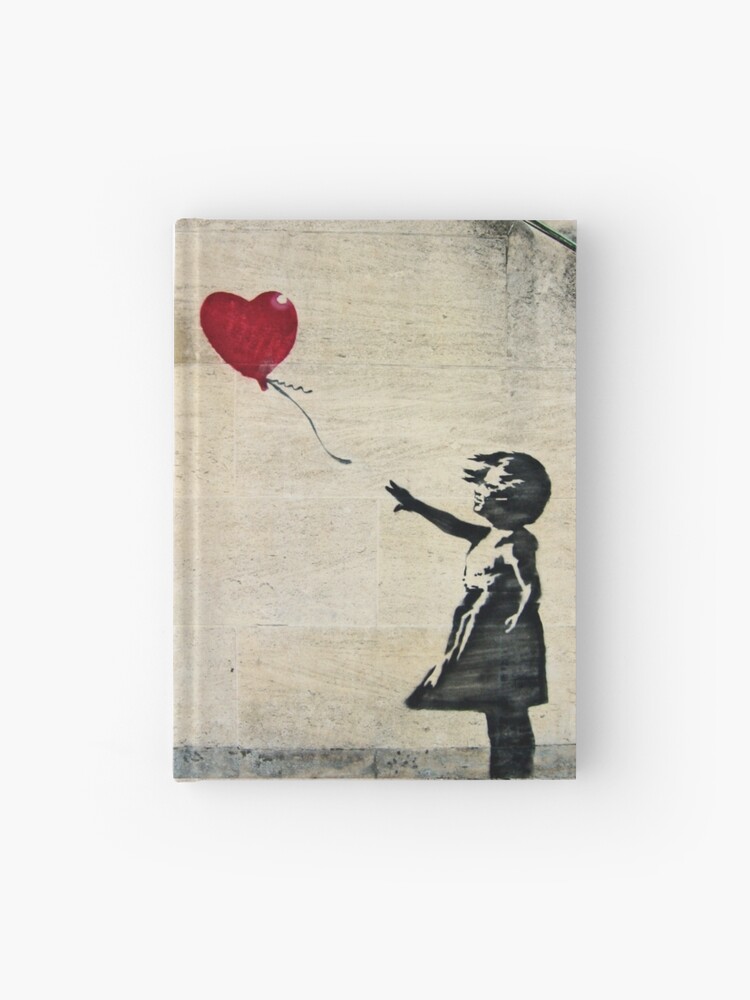 Thumbnail 1 of 3, Hardcover Journal, Banksy's Girl with a Red Balloon III designed and sold by Ludwig Wagner.