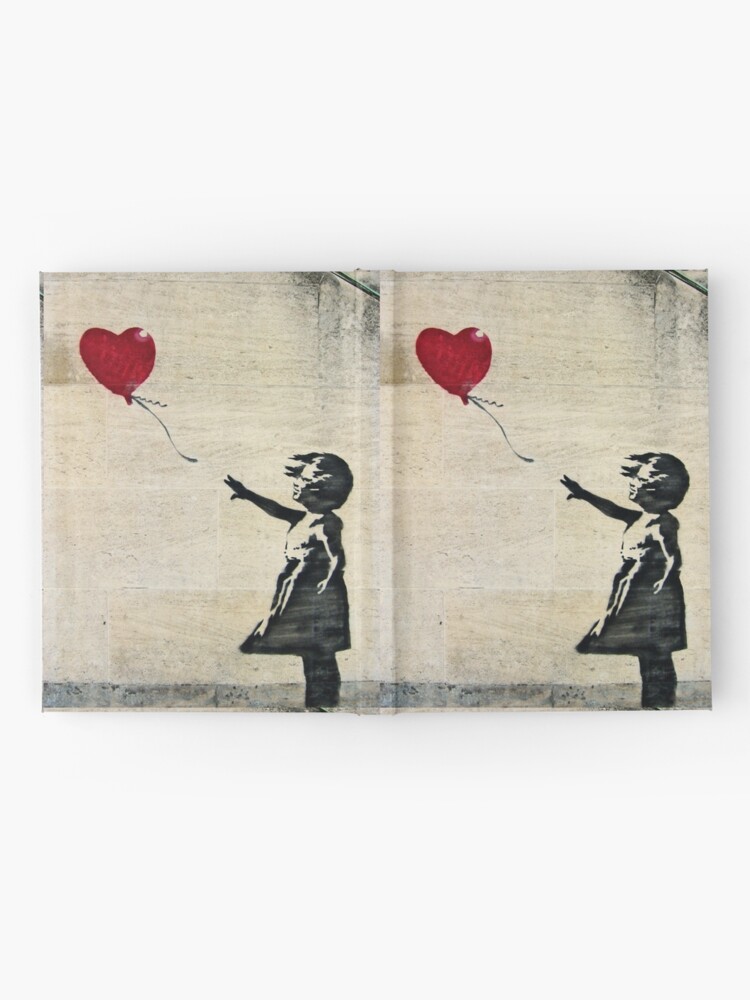 Thumbnail 2 of 3, Hardcover Journal, Banksy's Girl with a Red Balloon III designed and sold by Ludwig Wagner.