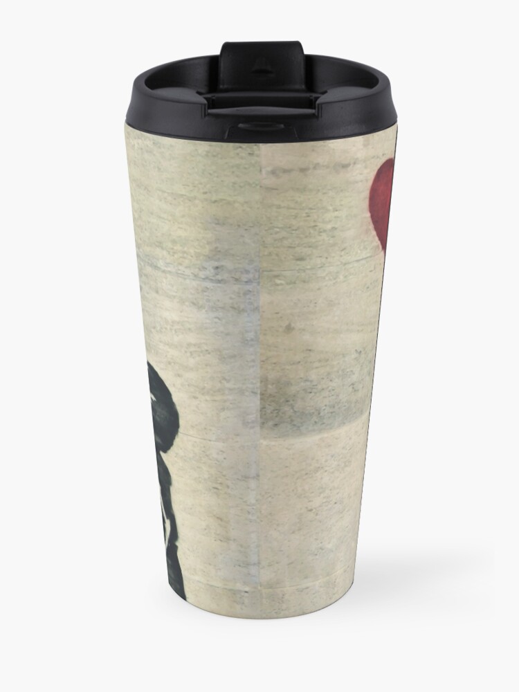 Alternate view of Banksy's Girl with a Red Balloon III Travel Mug