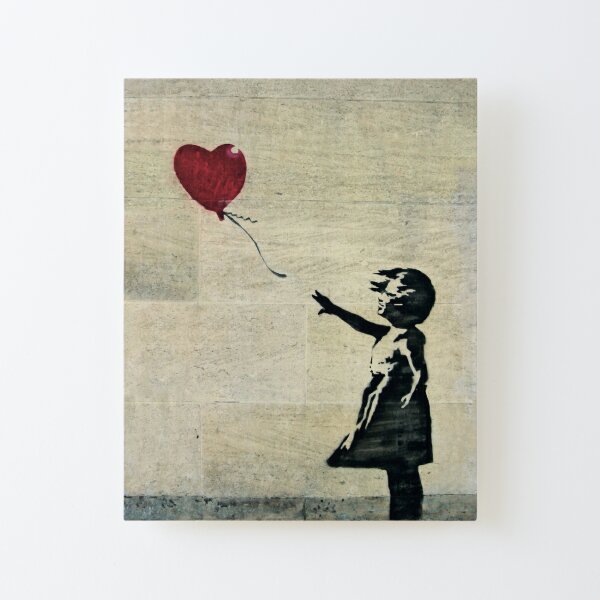 Banksy's Girl with a Red Balloon III Canvas Mounted Print