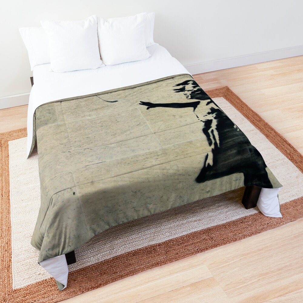 Banksy's Girl with a Red Balloon III Comforter