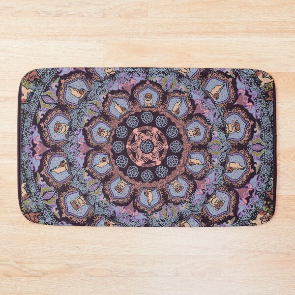 Item preview, English Bulldog yoga Medallion designed and sold by Huebucket.
