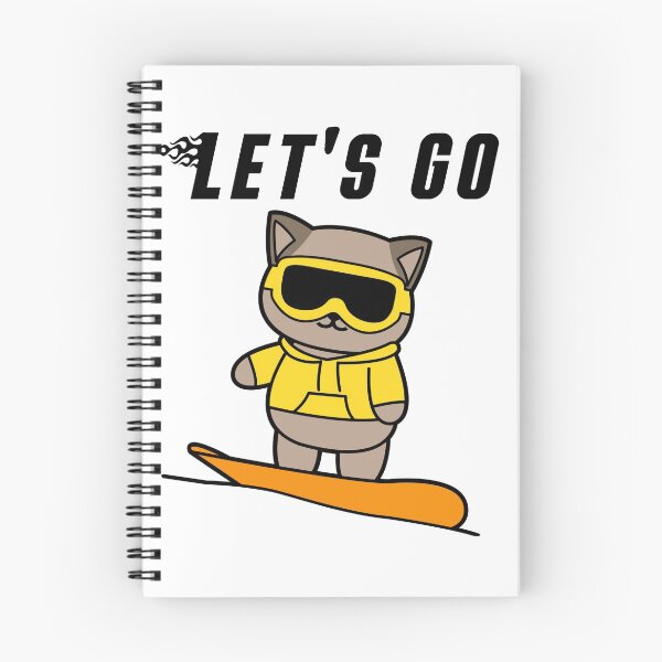Item preview, Let's go snowboarding cat designed and sold by nmdesigns1.