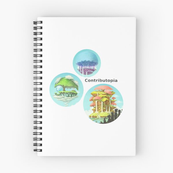 Item preview, Contributopia (with title and planets in bubbles) designed and sold by davidrevoy.