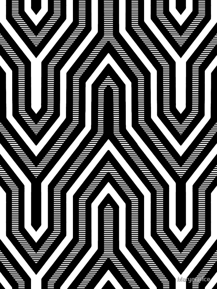 "Art Deco Geometric, Black and White" Poster by Marymarice Redbubble