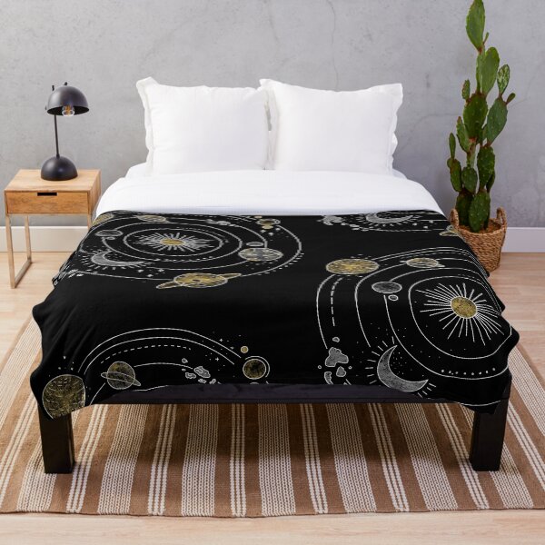 stars, planets, sun, moon Throw Blanket