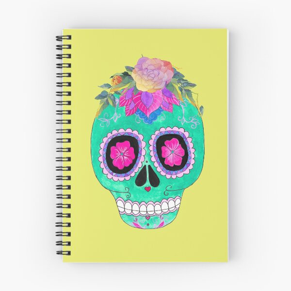 Item preview, The skull with a flower crown designed and sold by Alessia Green.