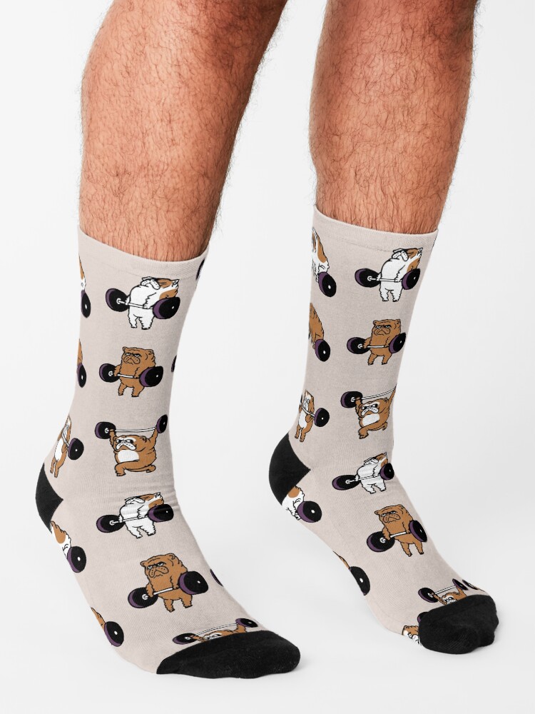 "OLYMPIC LIFTING English Bulldog" Socks for Sale by Huebucket Redbubble