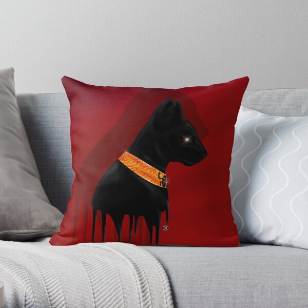 Bastet (avec fond) Coussin