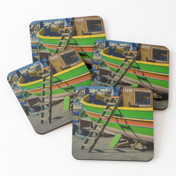 Item preview, Greenie circa 1918 A.d.Maltese Luzzu at Marsaxlokk Malta designed and sold by Edwin  Catania.