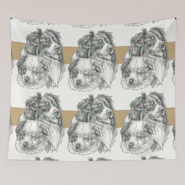 Item preview, Australian Shepherd Father & Son designed and sold by BarbBarcikKeith.