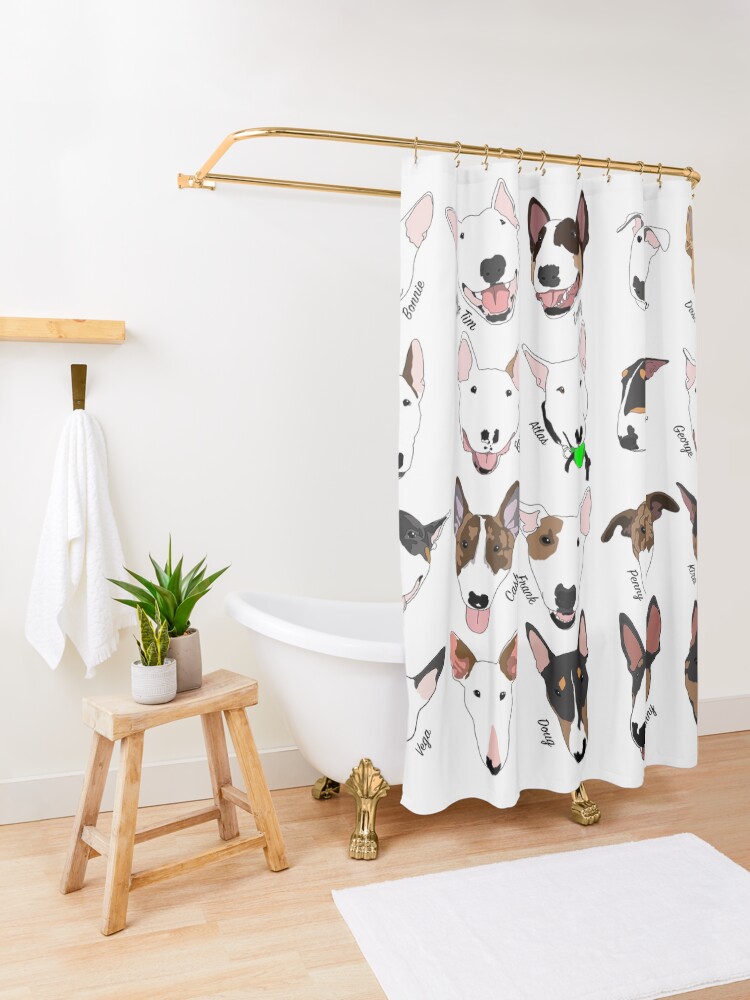 Alternate view of Glasgow Bull Terrier Club Shower Curtain