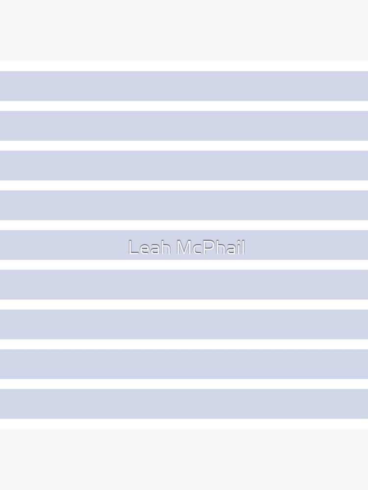 Foggy Blue and White Nautical Stripes by LeahMcPhail