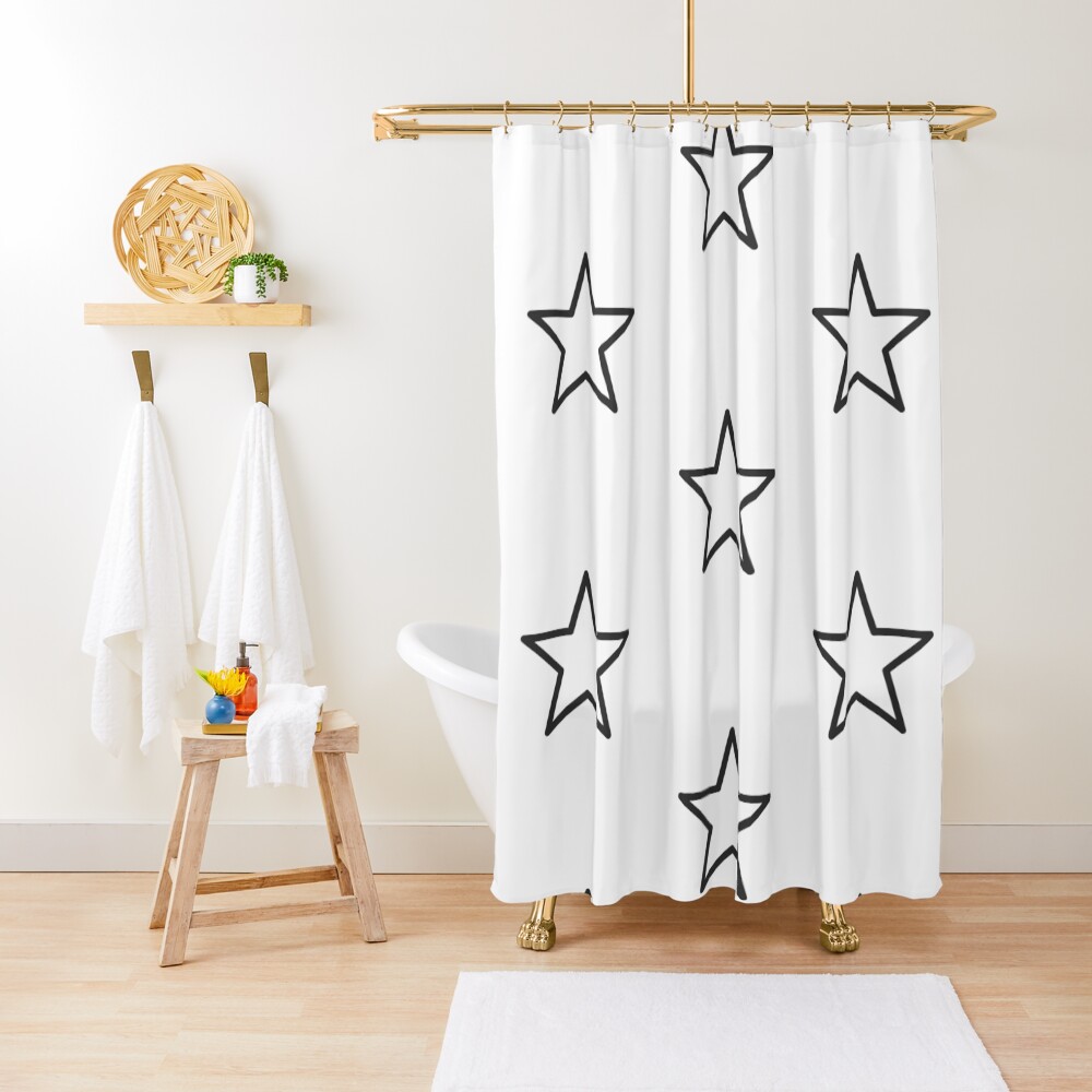 Star shape Shower Curtain