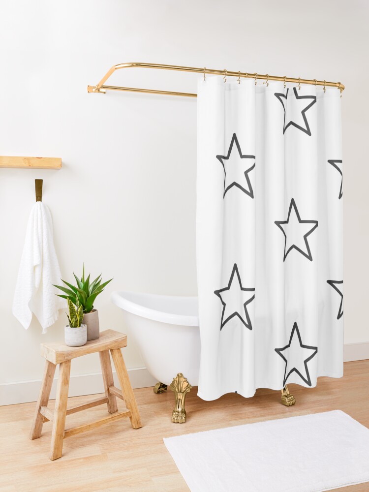 Alternate view of Star shape Shower Curtain