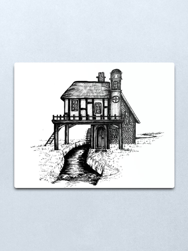 Alternate view of House with a View - Wall Art Metal Print