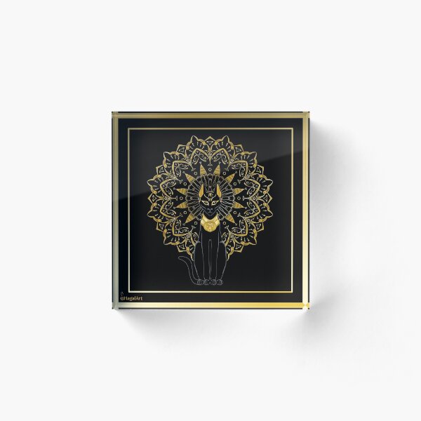 Bastet egyptian goddess Acrylic Block