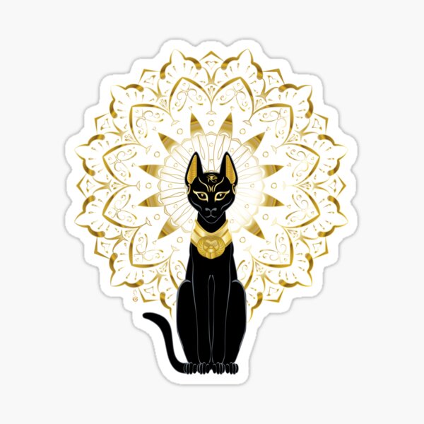 Bastet Egyptian Goddess Sticker For Sale By Hagalart Redbubble