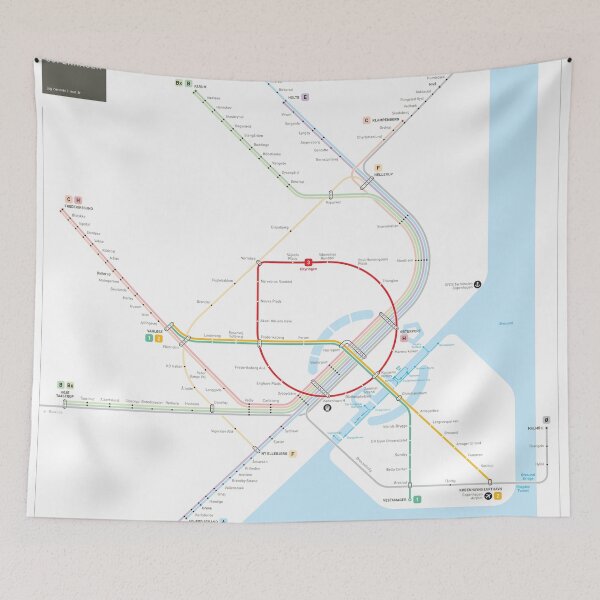 Item preview, Copenhagen Metro Map designed and sold by Jug Cerovic.