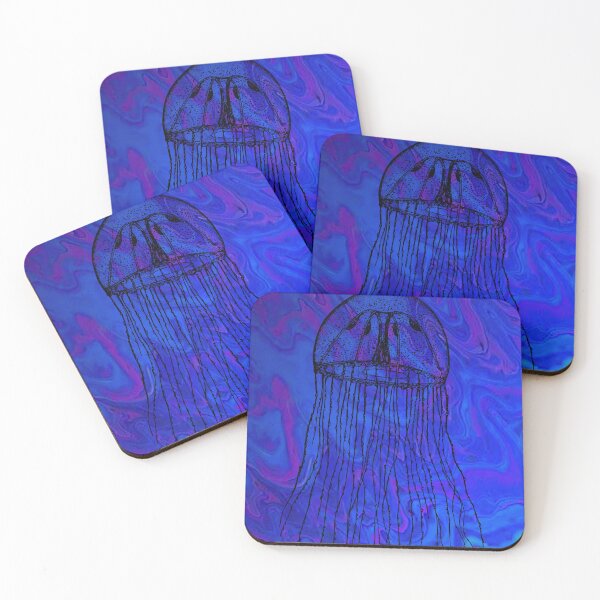 Item preview, Jellyfish in the Deep Blue designed and sold by AbrorschachArt.