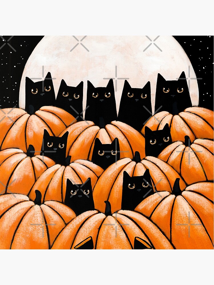 Black Cats in the Pumpkin Patch by kilkennycat