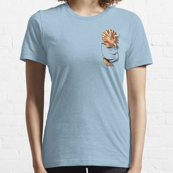 Pocket Triceratops Dinosaur Pet Essential T-Shirt