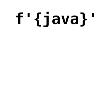 Imagen de la obra Python> Java f-strings de EncodedShirts