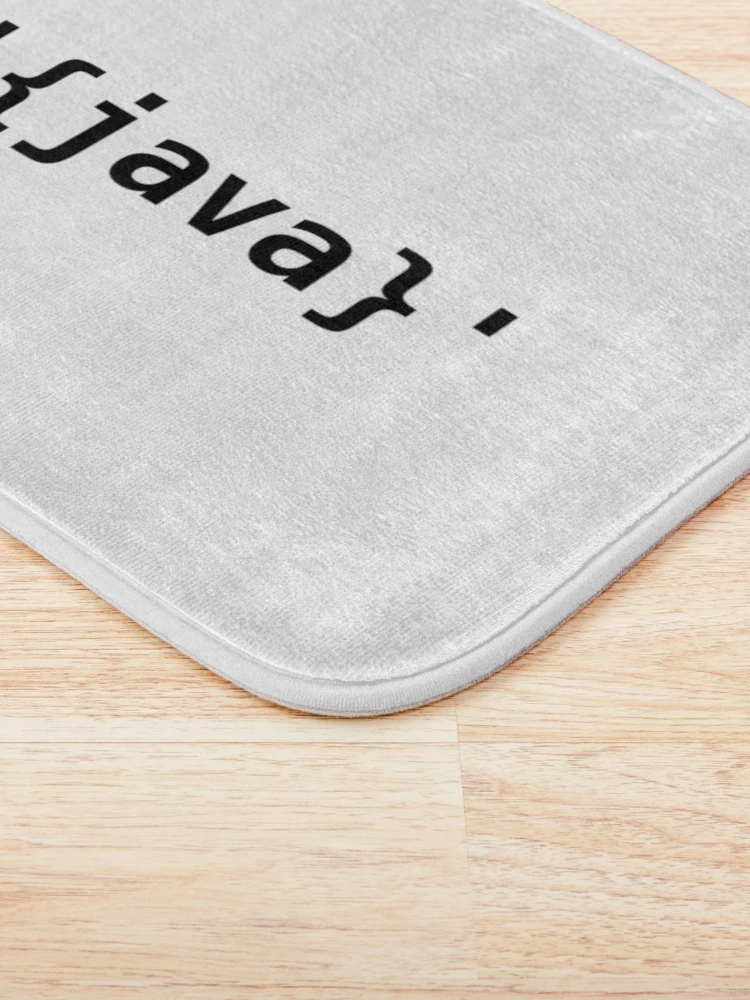 Thumbnail 3 of 6, Bath Mat, Python > Java f-strings designed and sold by EncodedShirts.