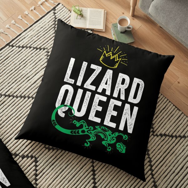 Lizard Queen Floor Pillow