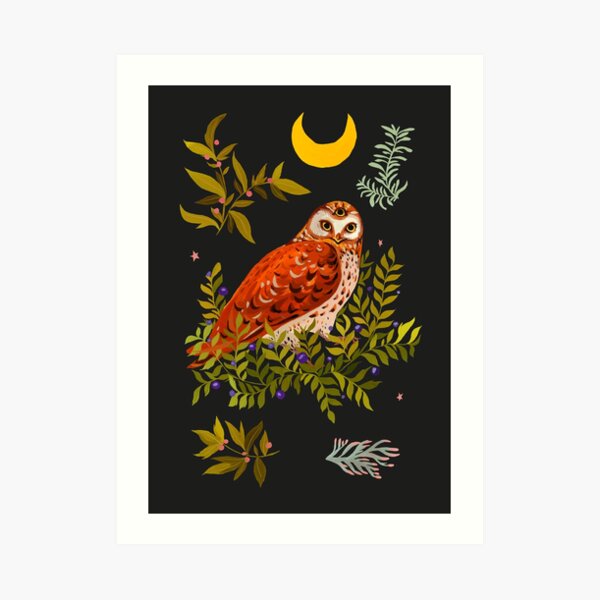 Three-eyed Owl Art Print