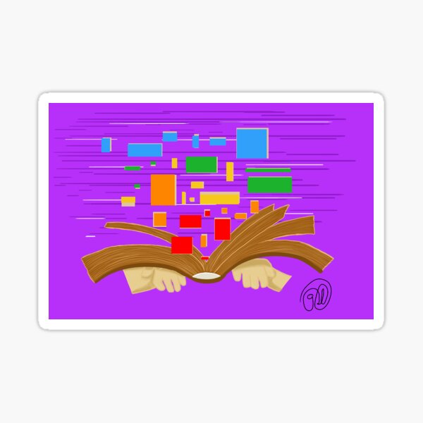 "Asl Sign for book,Rainbow" Sticker for Sale by Gai16 Redbubble