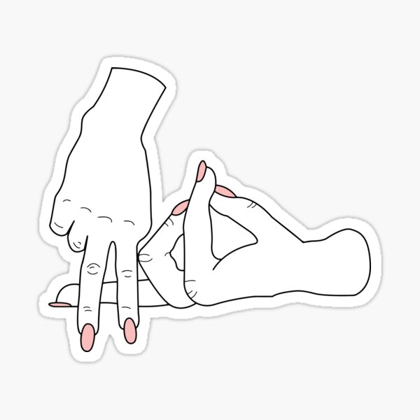 Hand Sign Sticker Sticker