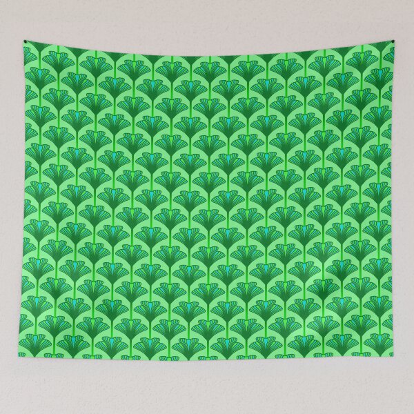 Item preview, Art Deco Lily, Jade Green and Turquoise  designed and sold by Marymarice.