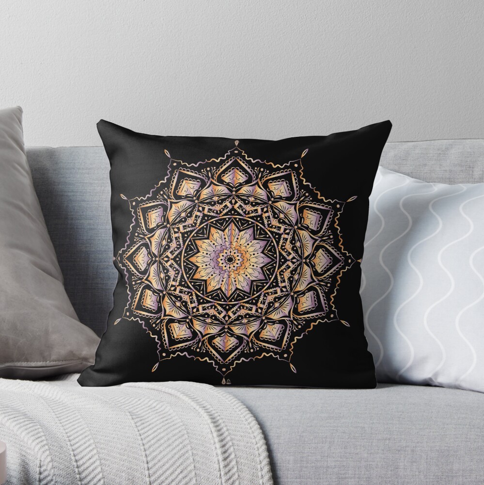 Etnic mandala Throw Pillow