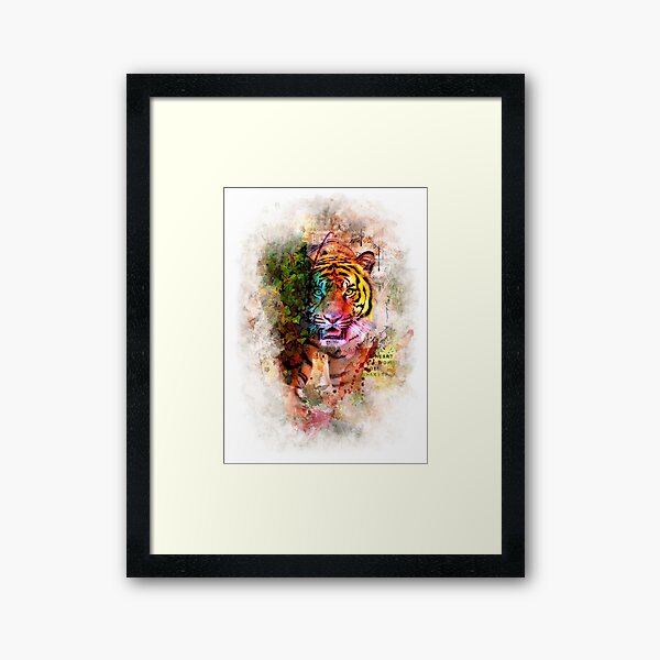 Tiger Jungle Framed Art Print
