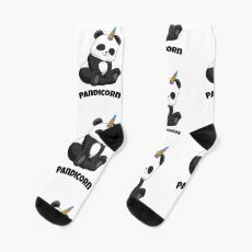 Pandicorn Unicorn Shirt Panda Lover Bear Rainbow Girl Socks