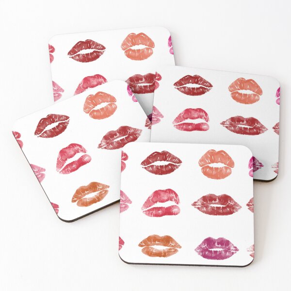 Item preview, Pink Lipstick Kisses Print designed and sold by newburyboutique.