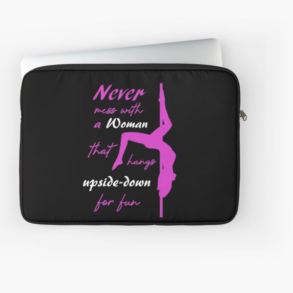 Funny Pole Dance Upside Down Fitness Workout Gift Laptop Sleeve