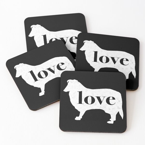 Item preview, Collie Dog Love - A Minimalist Distressed Vintage Style Design for Dog Lovers designed and sold by traciwithani.