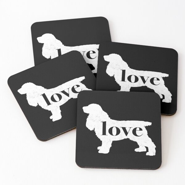 Item preview, Cocker Spaniel Dog Love - A Minimalist Distressed Vintage Style Design for Dog Lovers designed and sold by traciwithani.