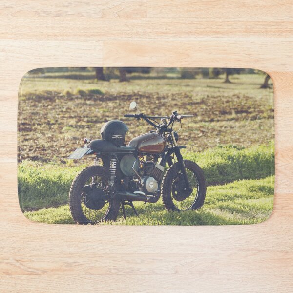 Item preview, Moto guzzi, café racer, photo in south italy countryside. Mediterranean field, scrambler, fine art, man cave stuff, hasselblad, Puglia designed and sold by Spallutos.