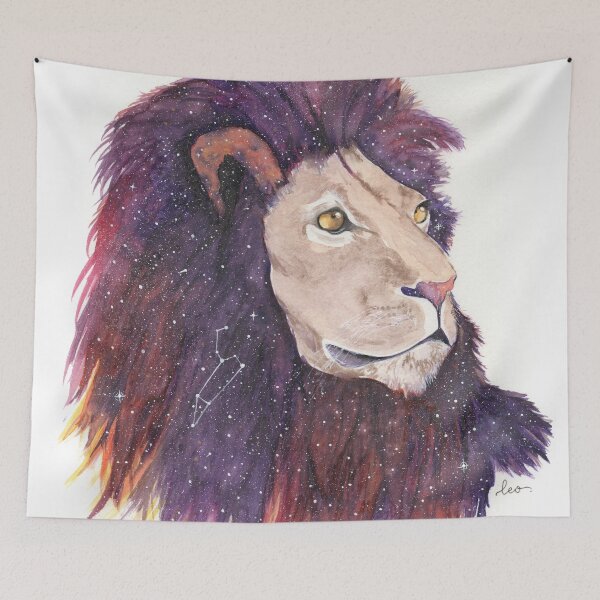 Item preview, Leo Watercolor Galaxy Lion designed and sold by Kimberly King.