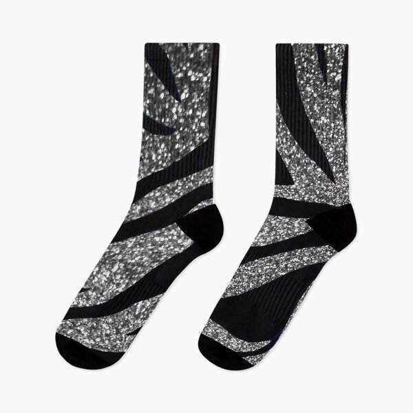 Item preview, Photographic Image of Silver Glitter Zebra Print designed and sold by CrazyCraftLady.