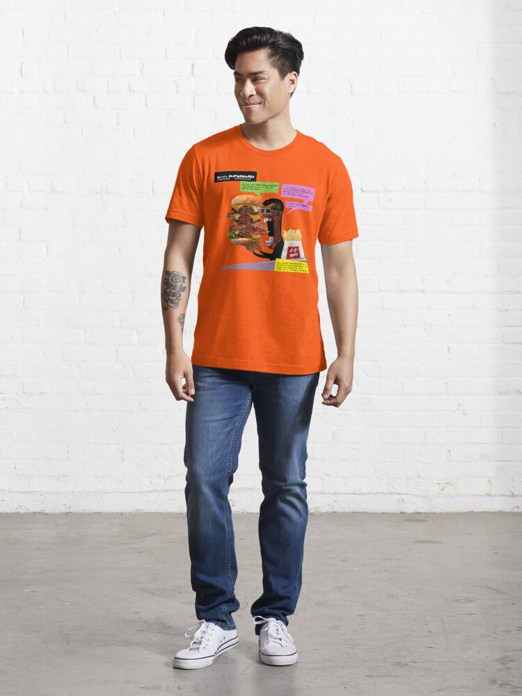 Alternate view of Clint Eatswould Birth of a Superhero Cheeseburger Man Essential T-Shirt